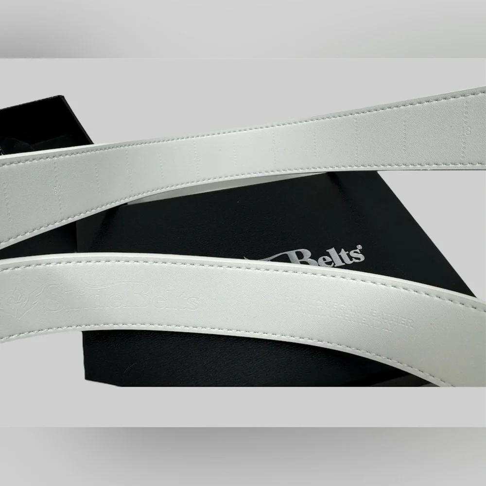 SlideBelts Classic White Belt (Simple,Subtle, Stylish)